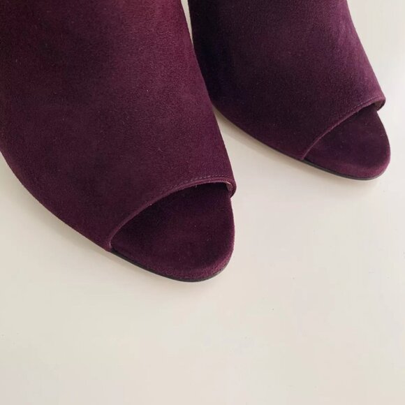 NEW Women's MIU MIU Plum Suede Slingback Sandals in Size 38 - Picture 6 of 9